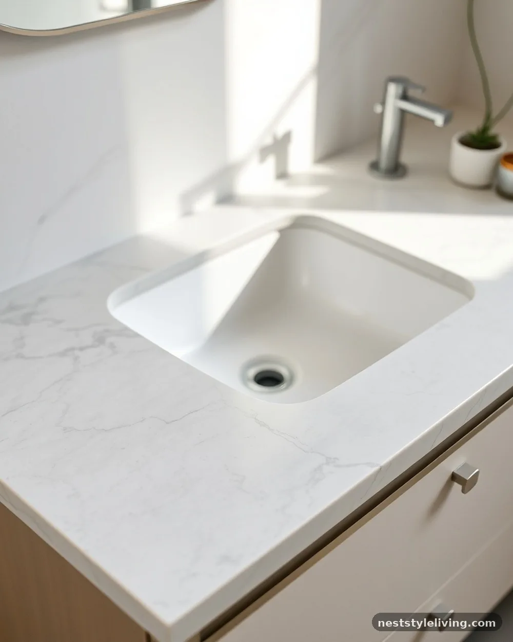 Natural Stone Countertops - 20 Modern Farmhouse Bathroom Ideas to Copy Now