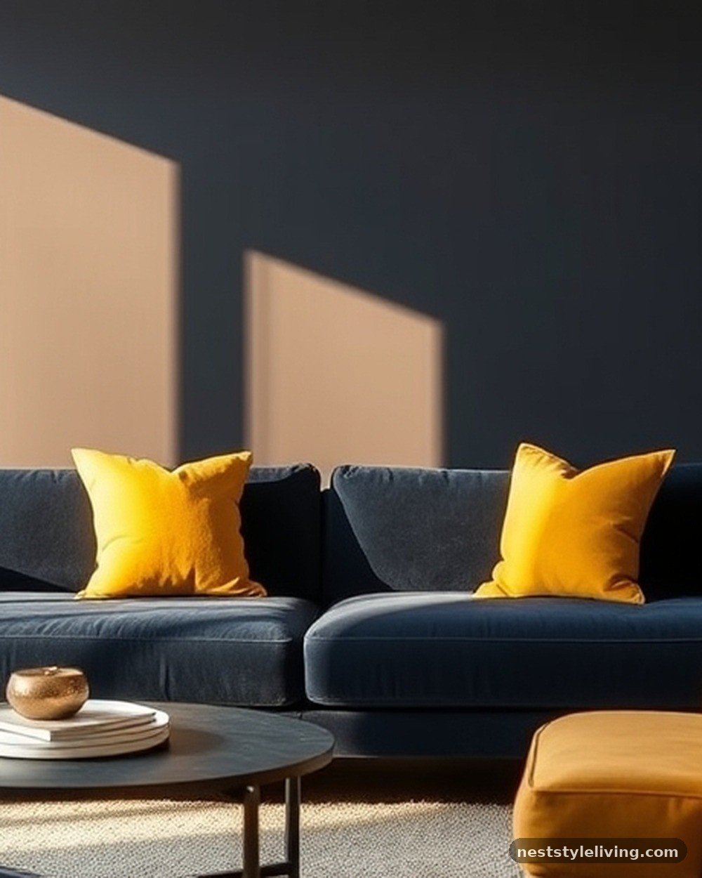 15. Ochre and Deep Navy