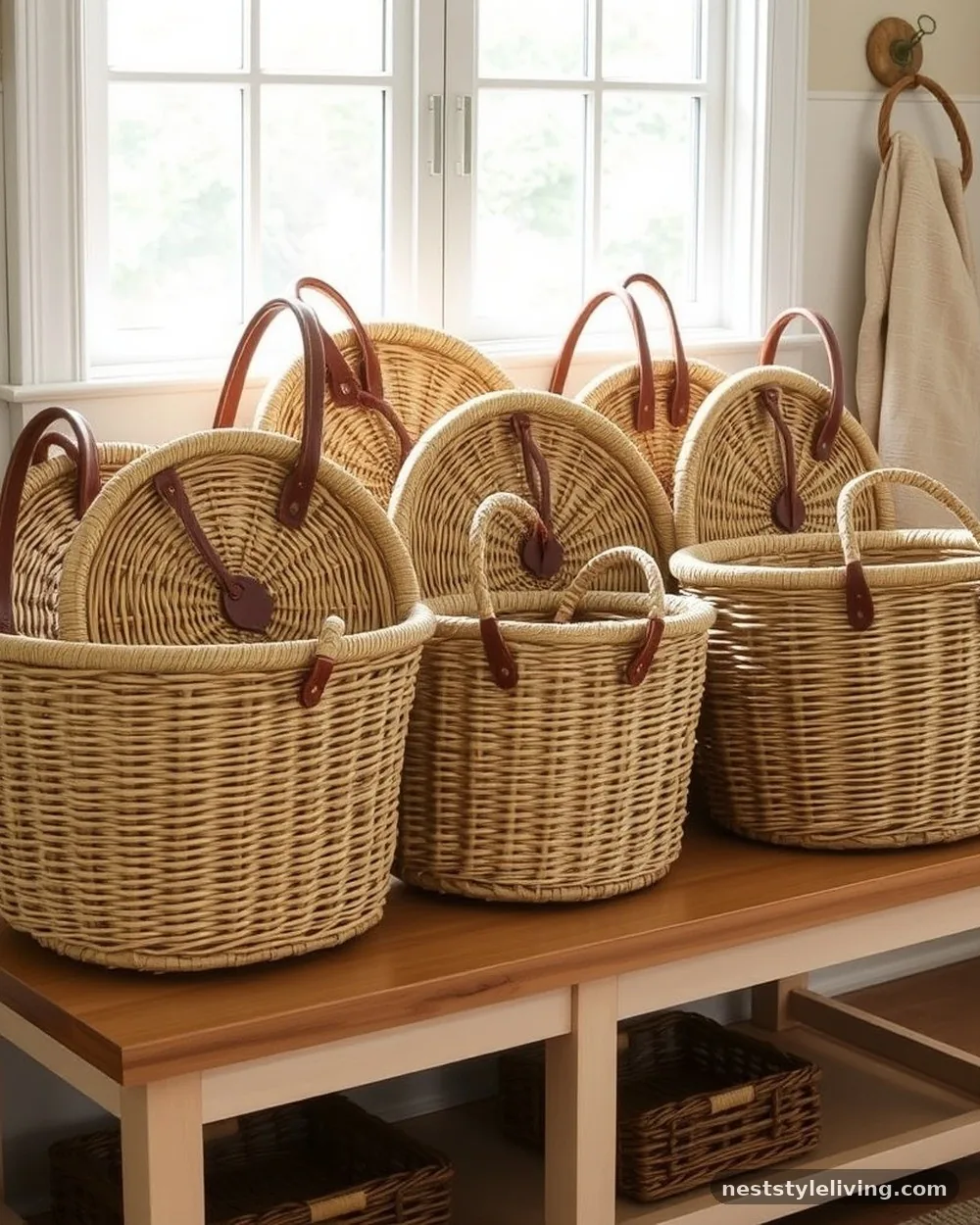 Wicker Storage Baskets - 20 Earthy Cottage Decor Ideas for a Calm Cozy Home
