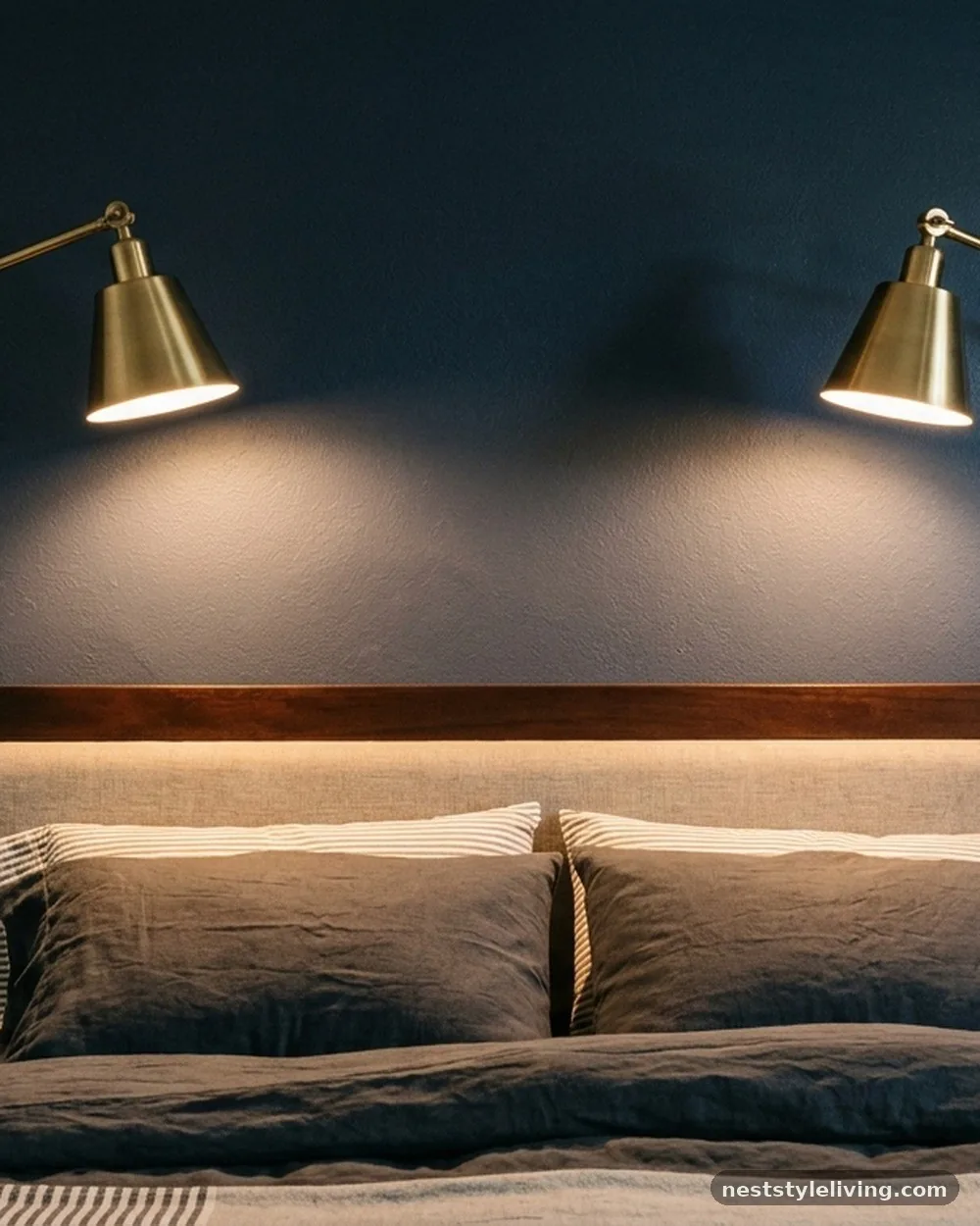 Brass or Copper Wall Sconces - 18 Earthy Boho Bedroom Ideas for a Calm Cozy Retreat