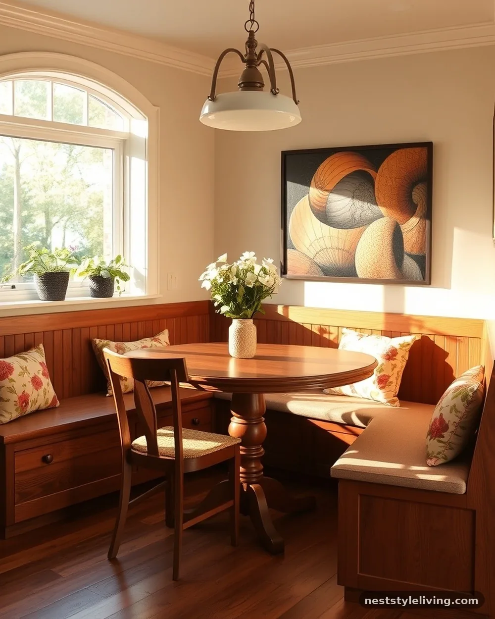 Built-in Breakfast Nook - 21 Retro Kitchen Ideas for a Stylish Vintage Look