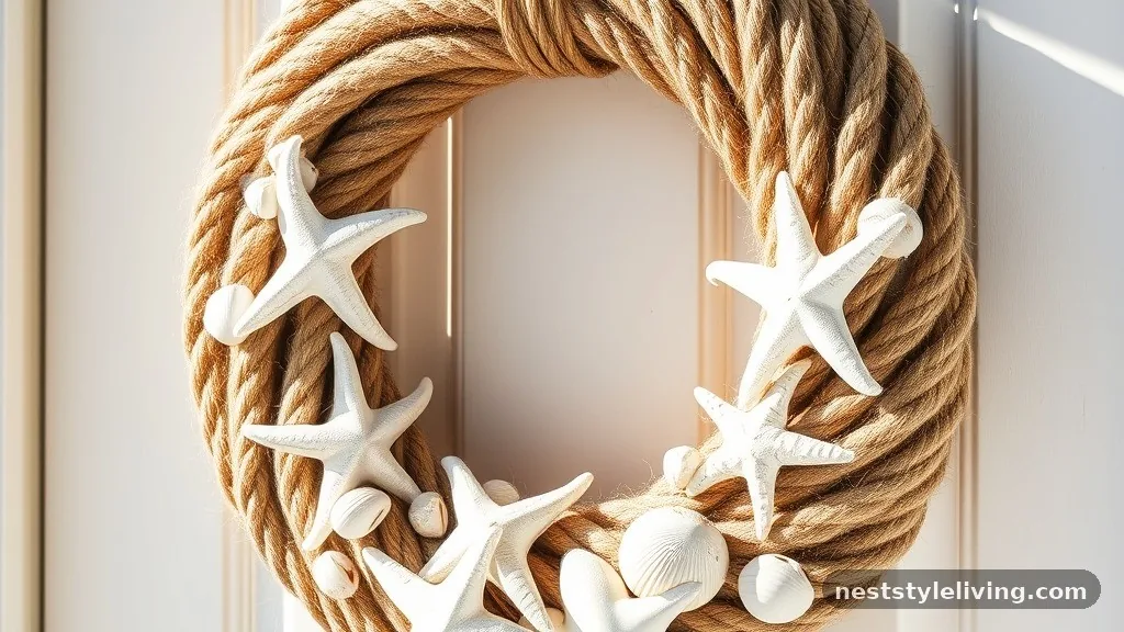 Jute Rope and Seashell Wreath - 16 Christmas Wreaths to Make Your Door Stand Out