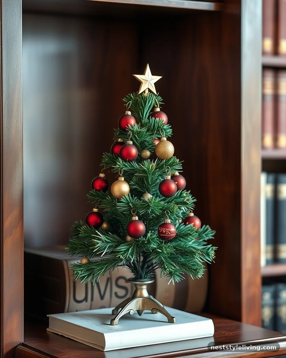 Miniature Burgundy Trees - 19 Burgundy Christmas Decorations That Look Expensive