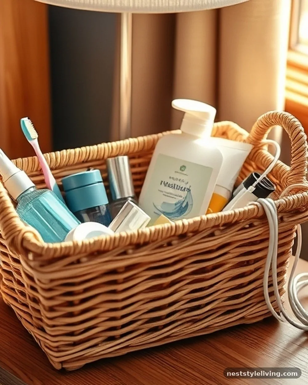 Personal Guest Basket - 16 Guest Bedroom Ideas for a Cozy Welcoming Space