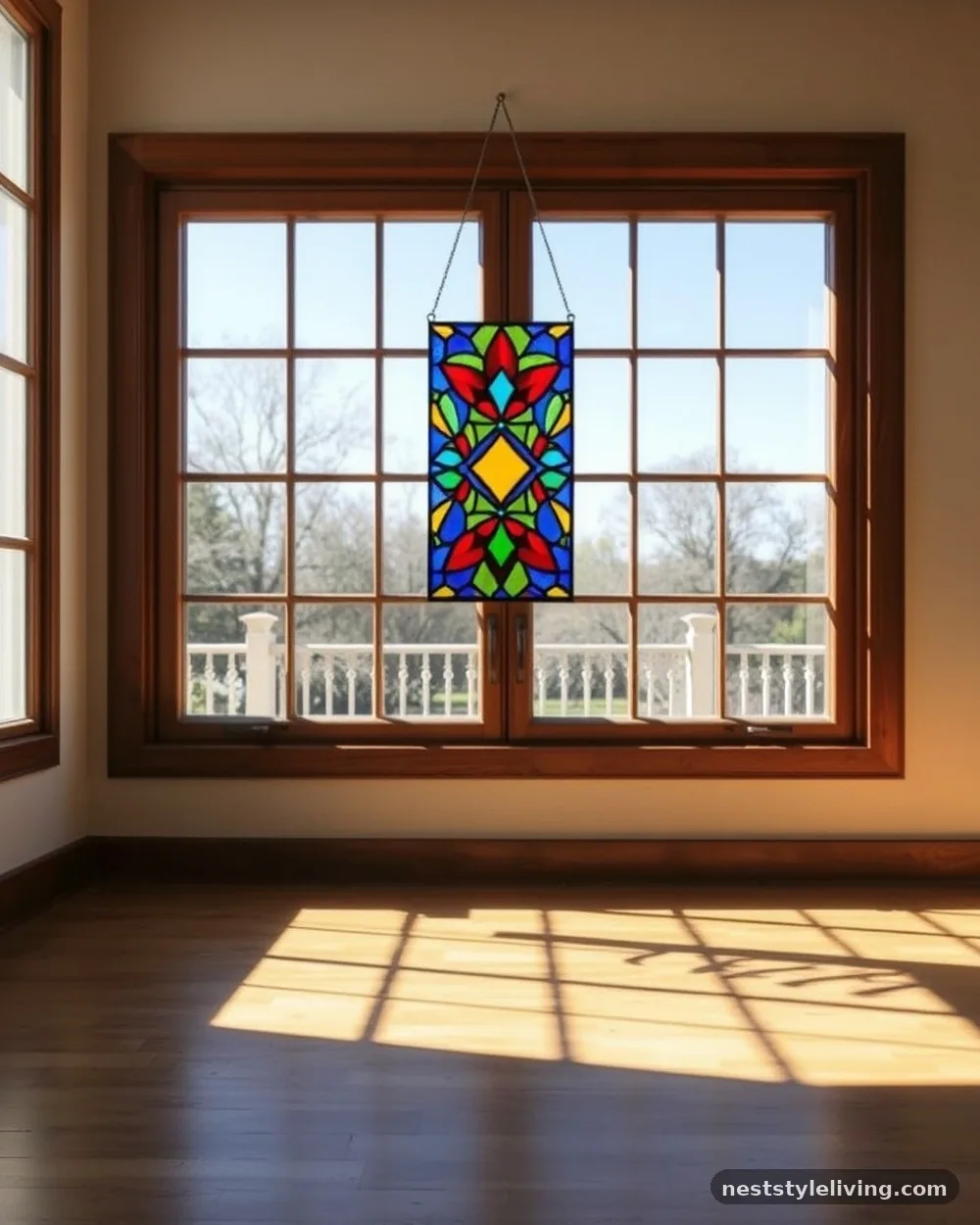Stained Glass Window Inserts - 16 Colorful Apartment Decor Ideas That Feel Fun