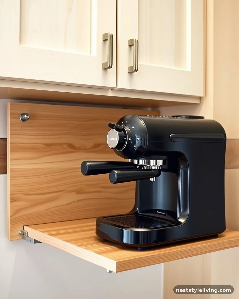 Under-Counter Appliance Pull-Out - 21 Coffee Bar at Home Ideas for a Stylish Cozy Space