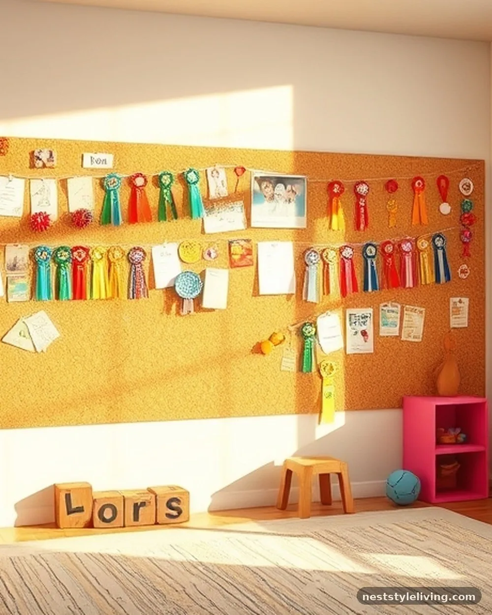 Corkboard Feature Wall - 22 Cool Bedroom Ideas for Kids They'll Love