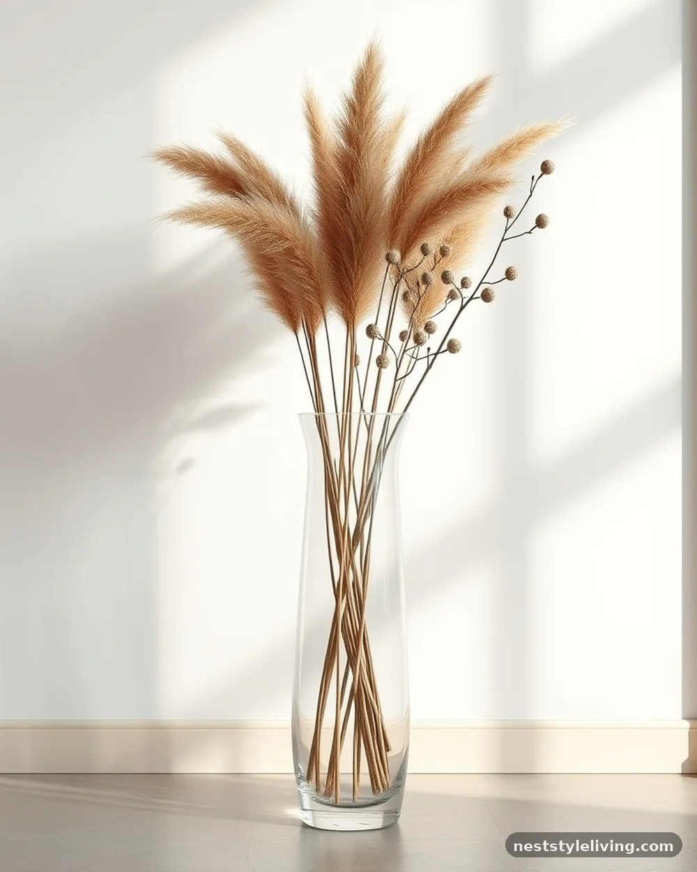 Dried Floral Arrangements - 21 Boho Apartment Ideas for a Cozy Soulful Space