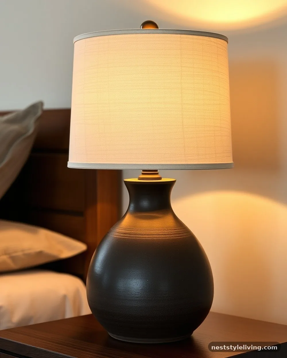 Heavy Ceramic Table Lamps - 20 Earthy Cottage Decor Ideas for a Calm Cozy Home