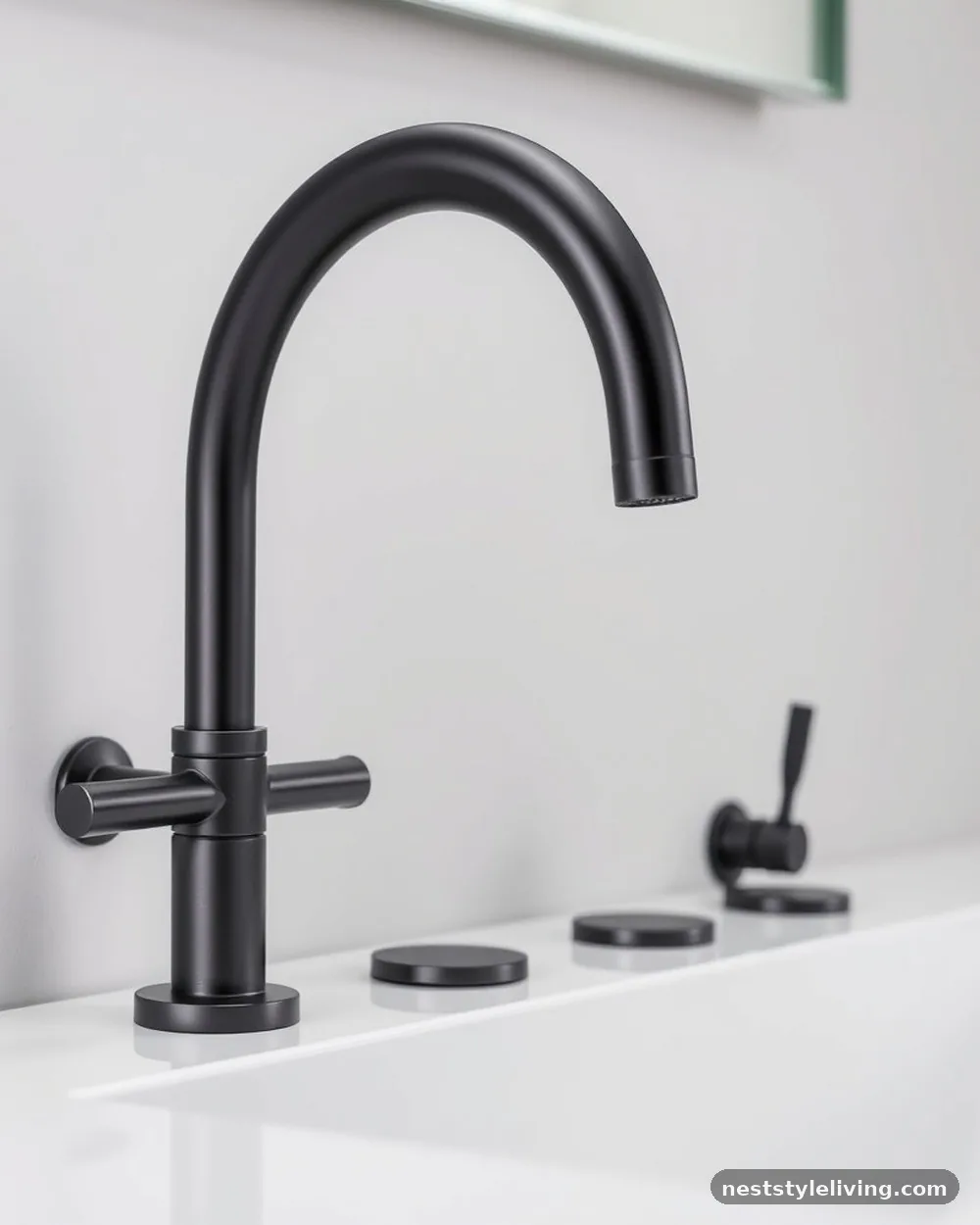 Matte Black Hardware - 23 Half Bathroom Design Ideas That Make a Big Impact