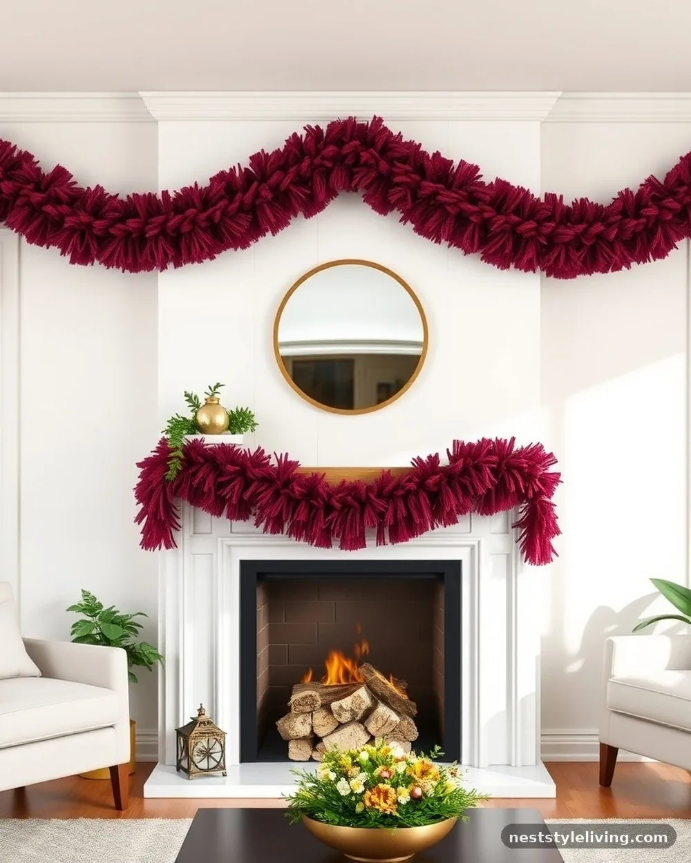 Tasseled Burgundy Garlands - 19 Burgundy Christmas Decorations That Look Expensive