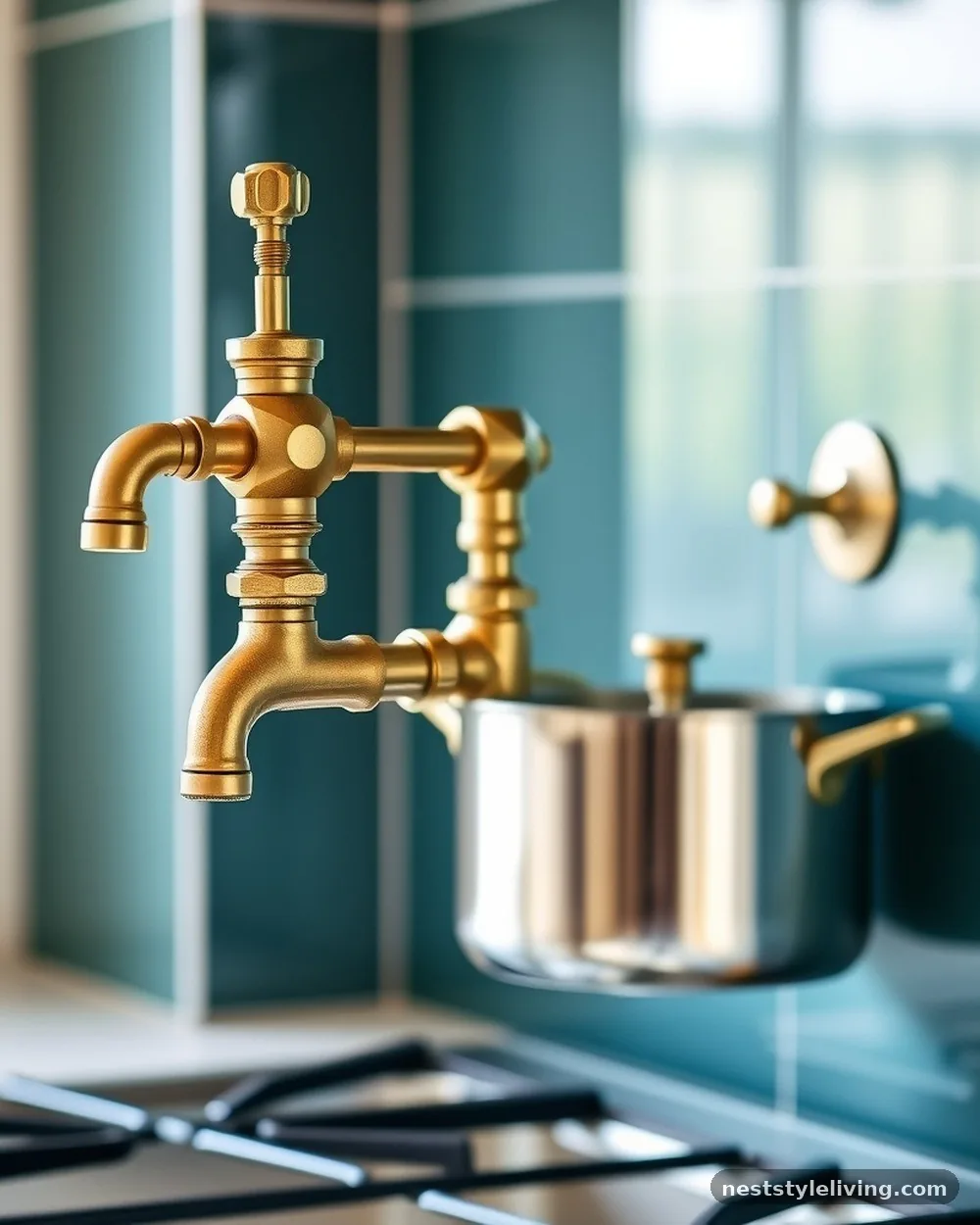 Wall-Mounted Pot Filler - 21 Retro Kitchen Ideas for a Stylish Vintage Look