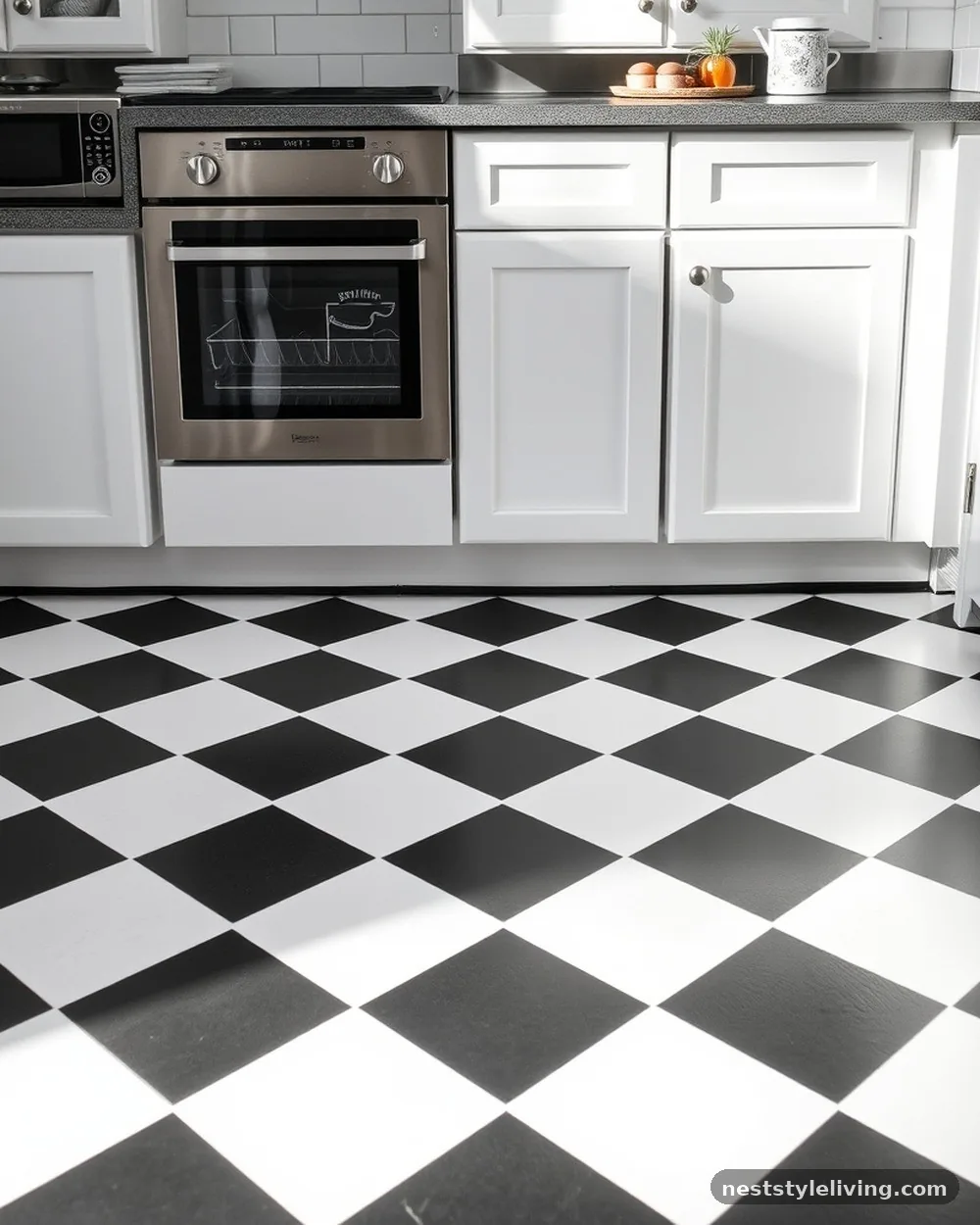 Checkerboard Floor Tiles - 21 Retro Kitchen Ideas for a Stylish Vintage Look