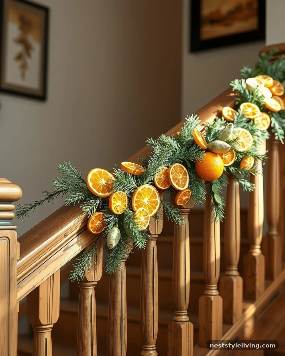 Dried Orange Garland - 20 Timeless Christmas Home Ideas for Cozy Holidays