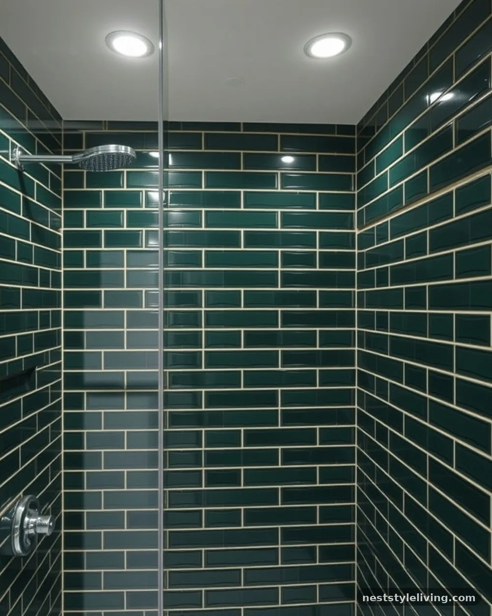 Forest Green Subway Tile - 22 Green Bathroom Ideas for a Fresh, Serene Space