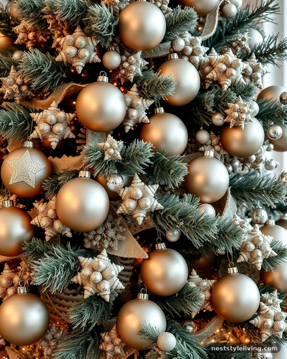 Monochromatic Ornament Clusters - 18 Classy Christmas Decor Ideas That Look Expensive