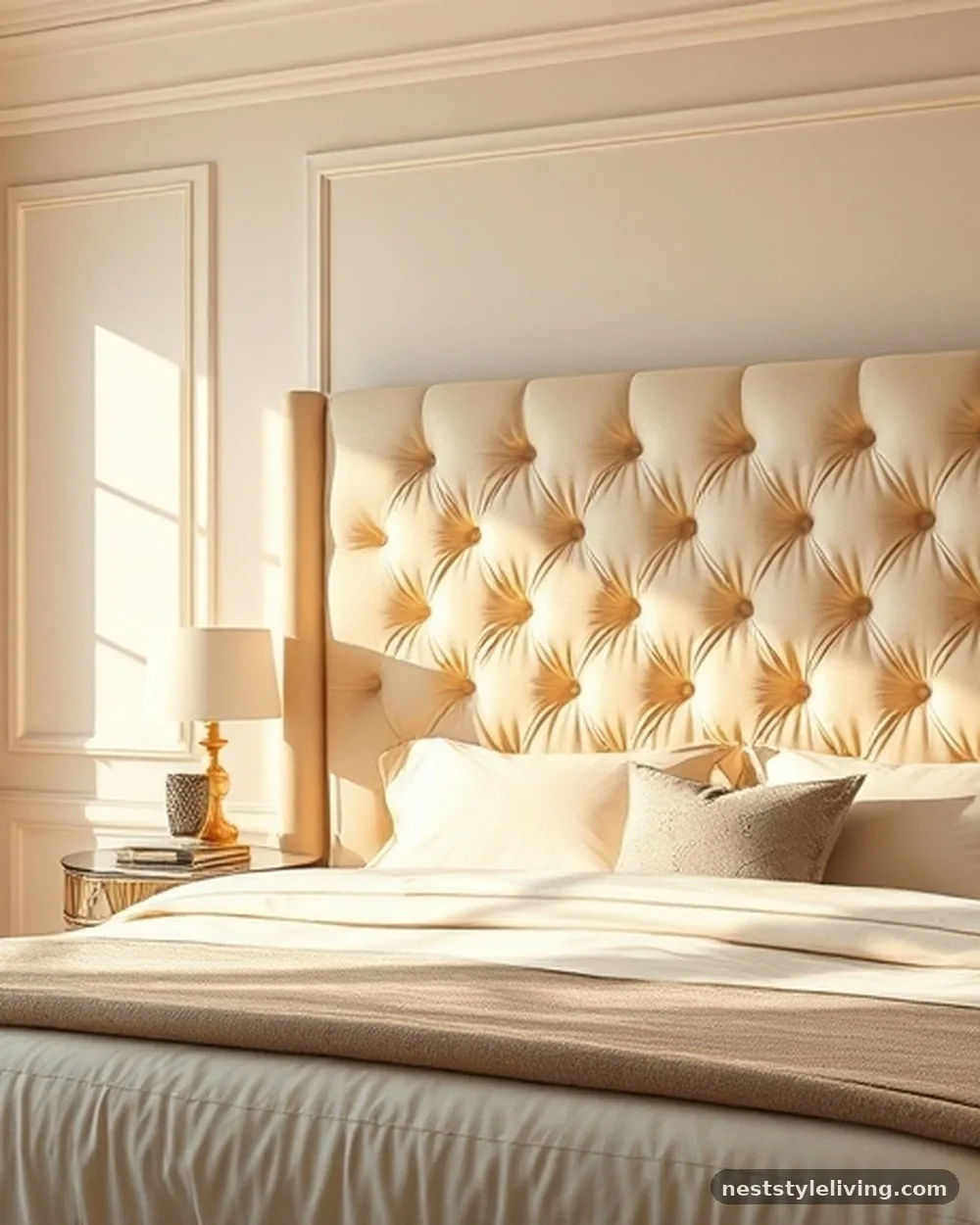 Statement Upholstered Headboard - 15 Boutique Style Bedroom Ideas That Feel Luxe