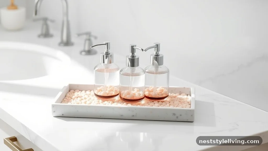 Terrazzo Vanity Trays - 15 Pink Bathroom Designs That Make Every Space Pop