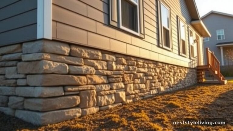 make a mobile home look like a real house