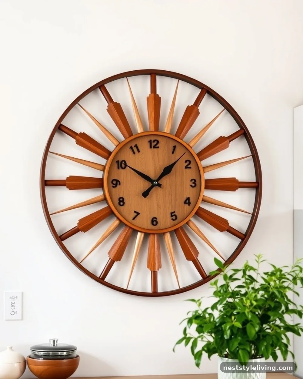 Retro-Style Wall Clocks - 21 Retro Kitchen Ideas for a Stylish Vintage Look