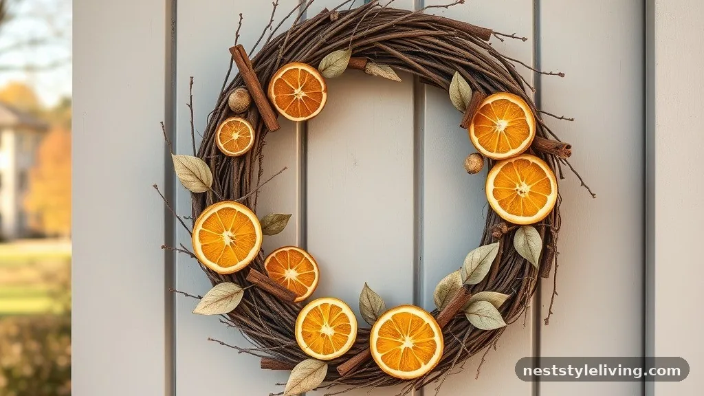 Dried Citrus and Cinnamon Stick Wreath - 16 Christmas Wreaths to Make Your Door Stand Out