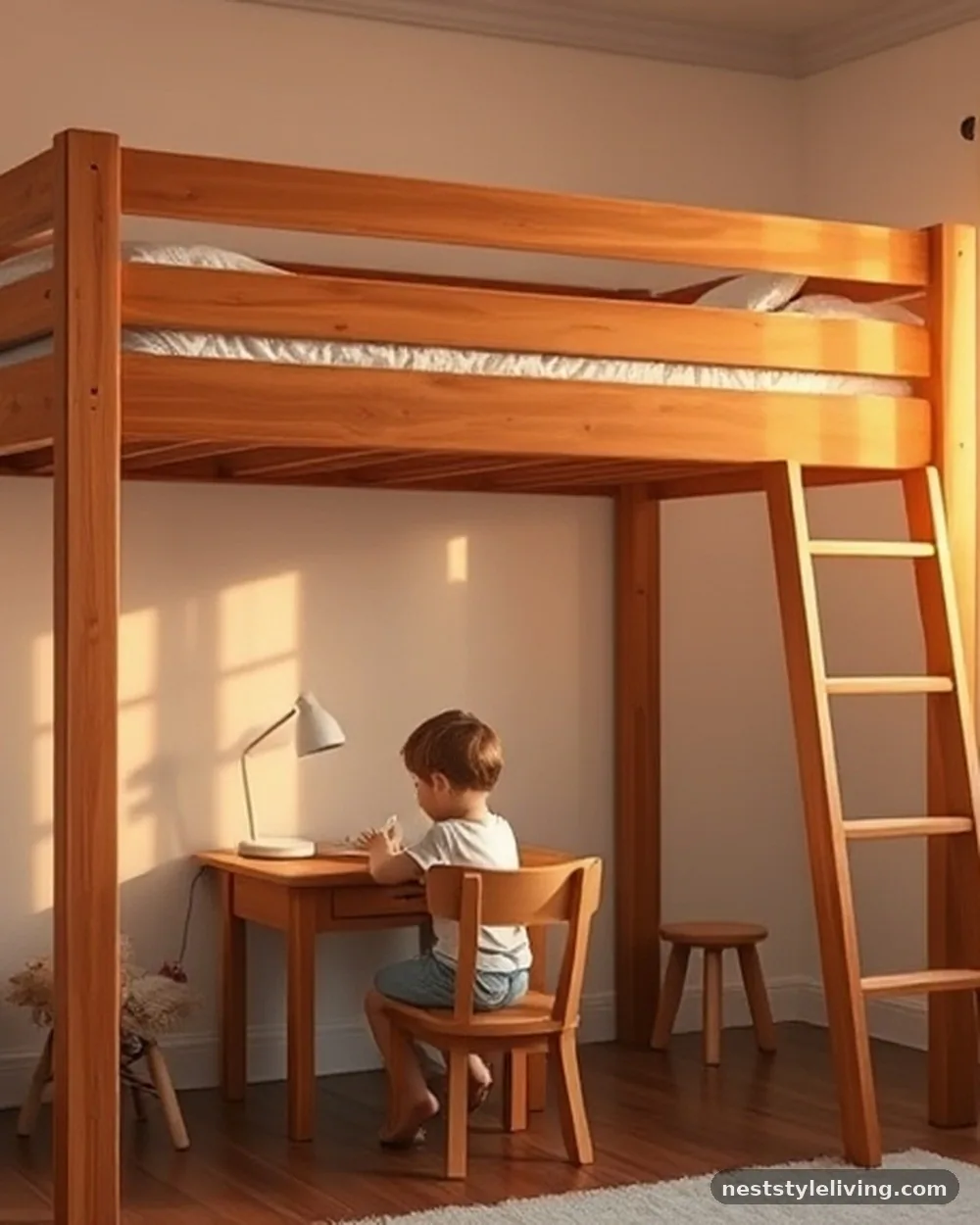 Elevated Loft Bed - 22 Cool Bedroom Ideas for Kids They'll Love