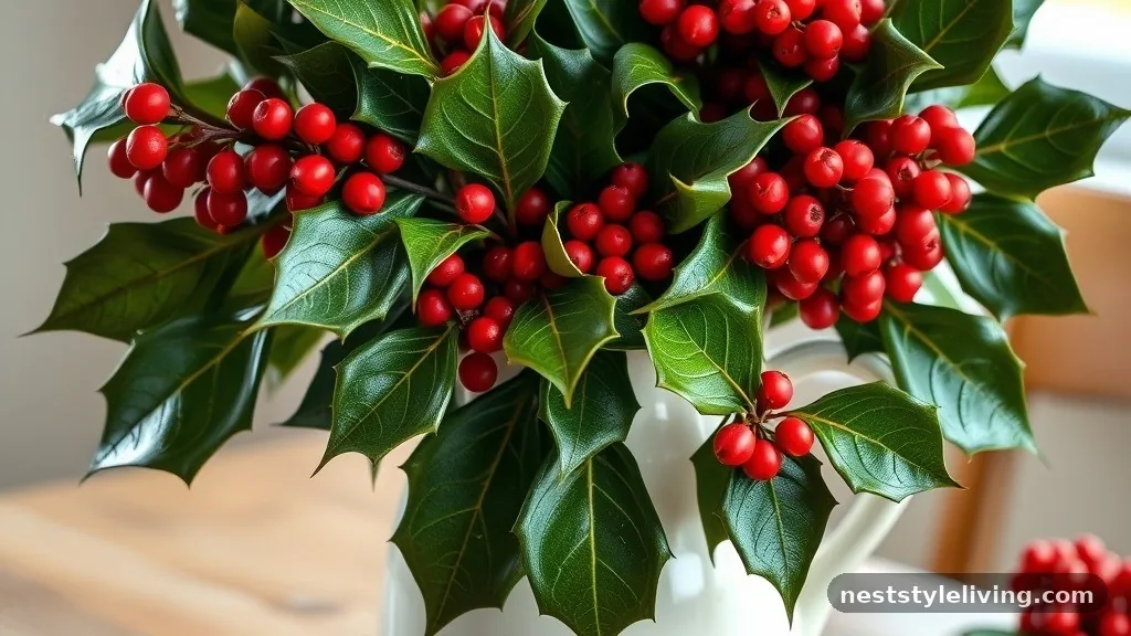 Foraged Holly and Winterberry - 18 Winter Floral Arrangements for a Magical Home