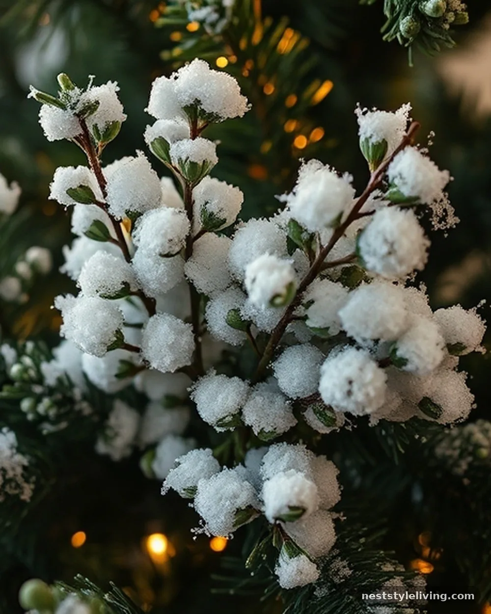 Frosted Eucalyptus Sprays - 15 Christmas Tree Decor Ideas for a Magical Holiday