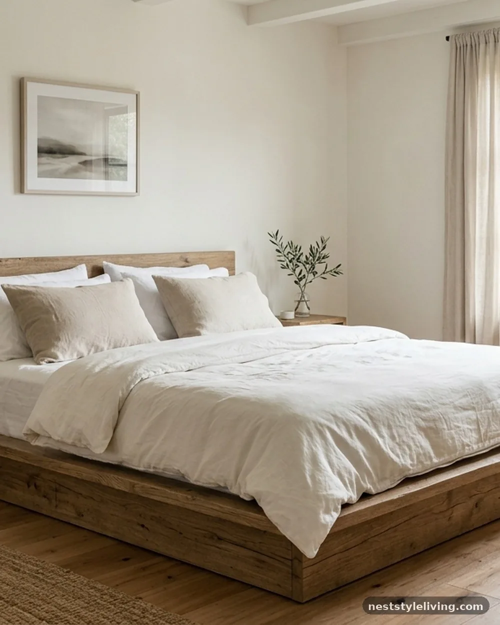 Low-Profile Platform Bed Frames - 18 Earthy Boho Bedroom Ideas for a Calm Cozy Retreat