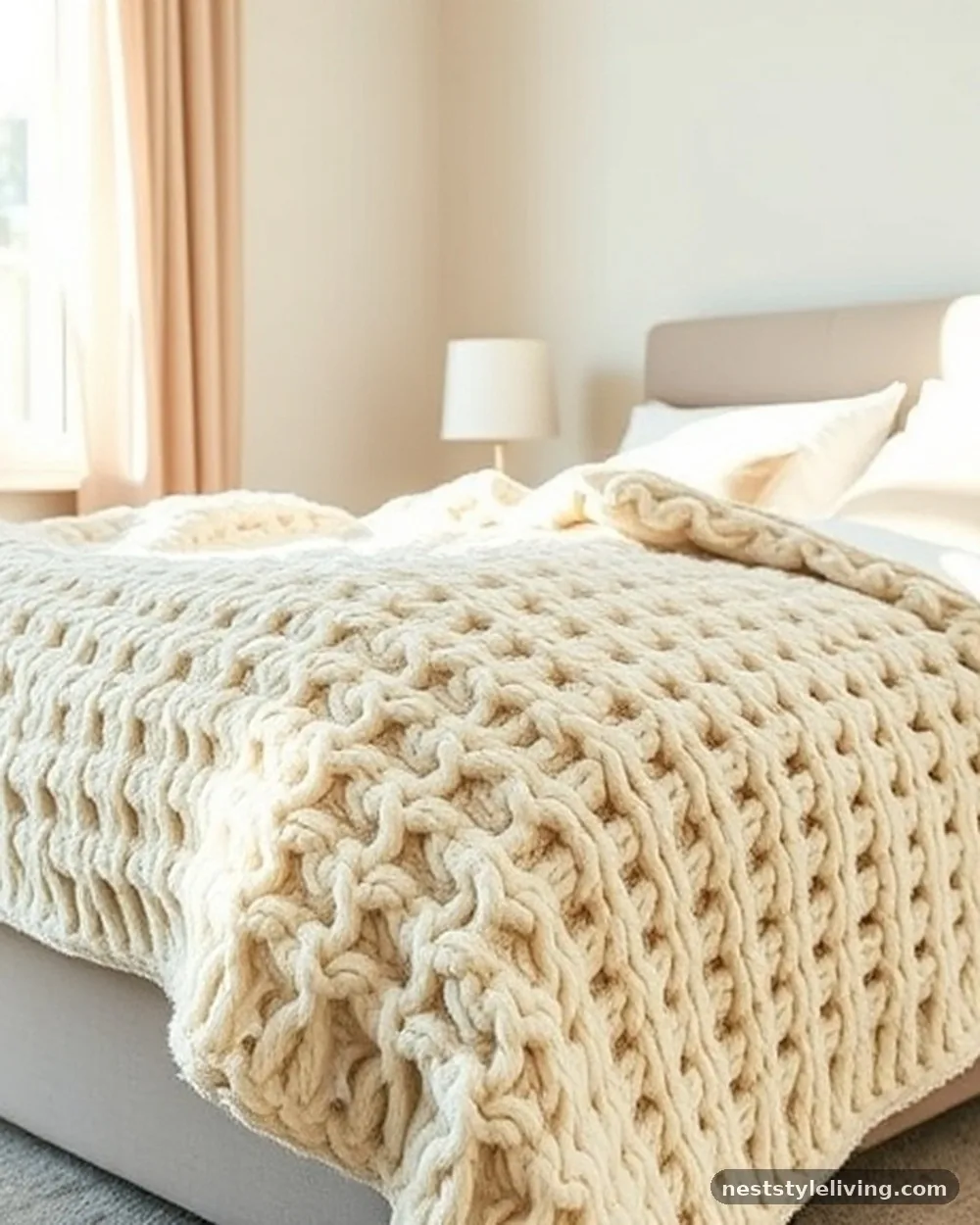 Chunky Knit Throw Blankets - 21 Master Bedroom Ideas for a Stylish Cozy Retreat