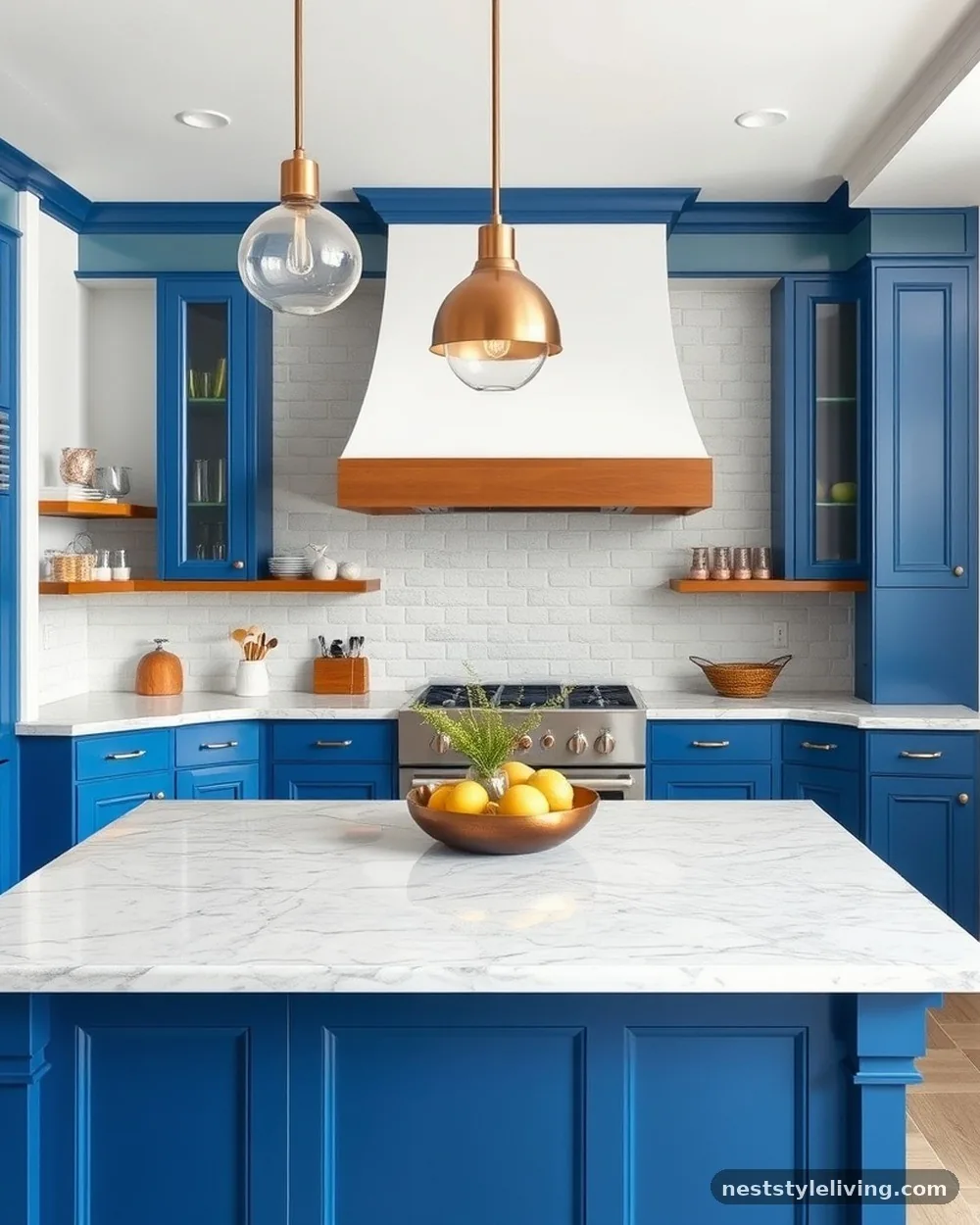 Cobalt Blue Kitchen Island - 15 Colorful Kitchen Ideas That Make Your Space Pop