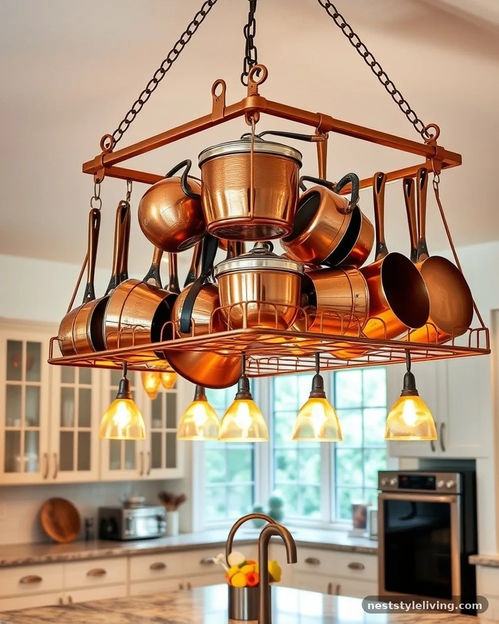 Copper Pot Racks - 21 Retro Kitchen Ideas for a Stylish Vintage Look