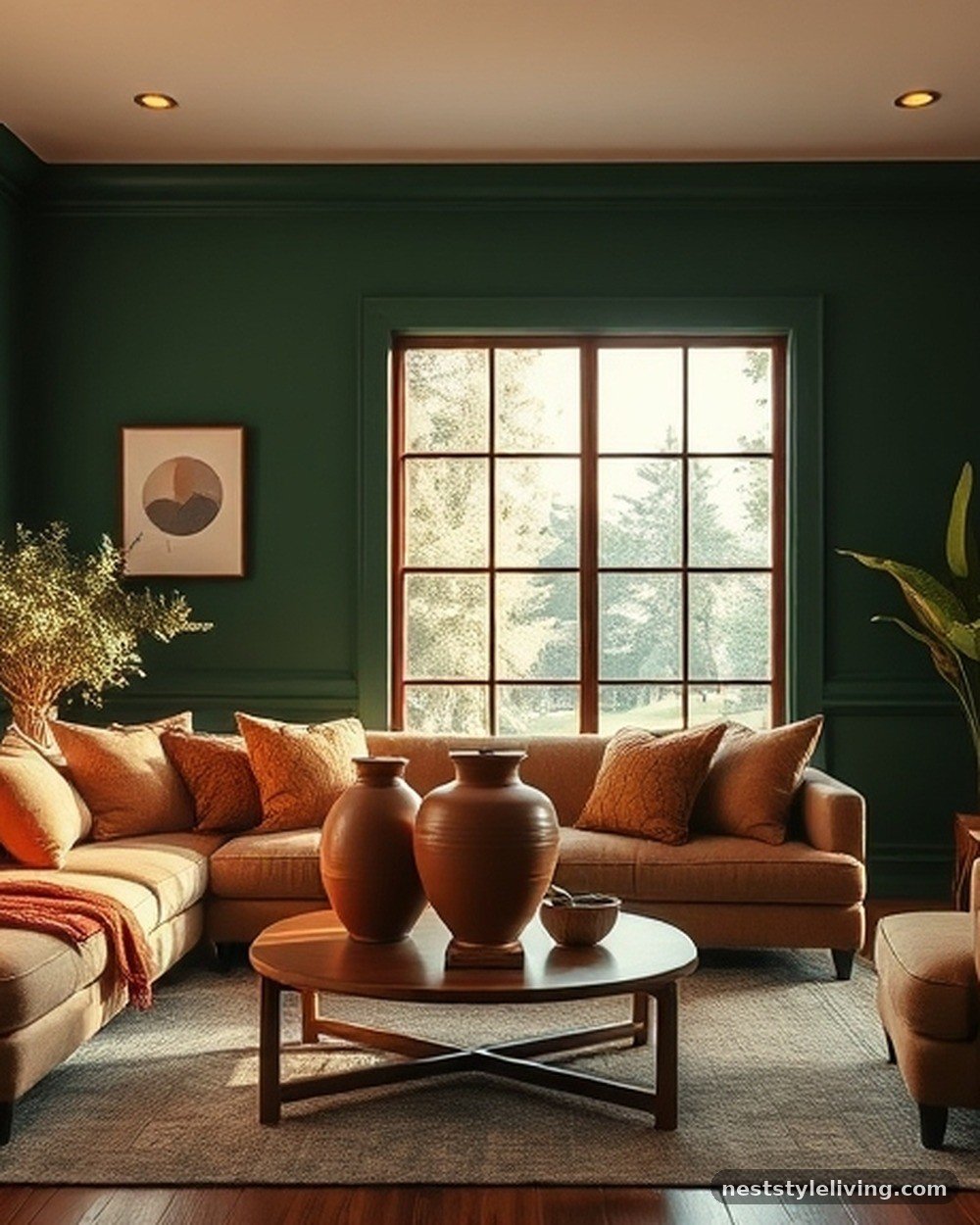 4. Deep Forest Green and Terracotta