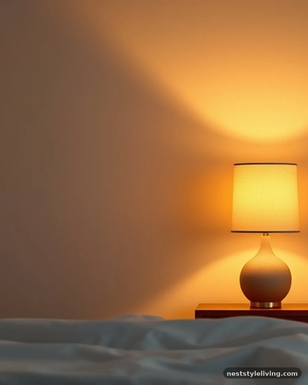 Diffused Warm Lighting - 14 Minimalist Bedroom Ideas That Feel Calm and Cozy