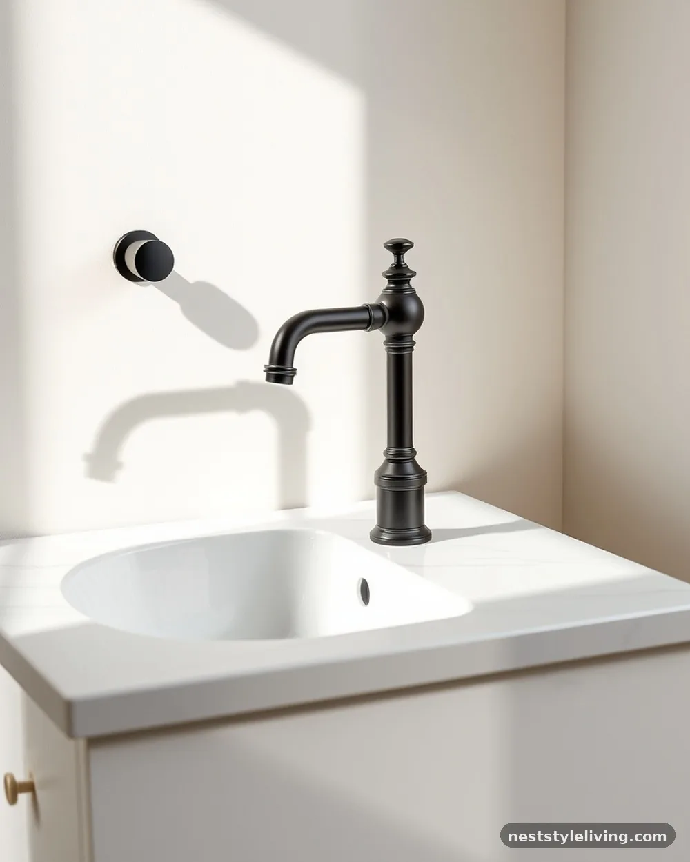 Matte Black Metal Hardware - 20 Boho Bathroom Ideas for a Soft Relaxed Retreat