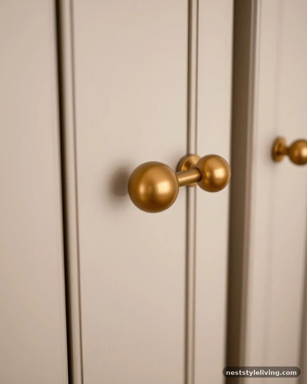 Matte Brass Hardware - 15 Warm Neutral Kitchen Ideas for a Cozy Stylish Look