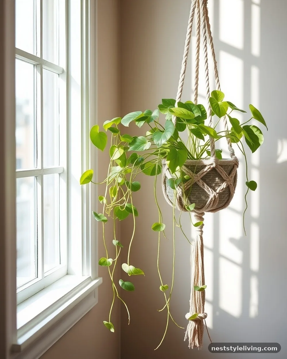 Trailing Pothos and Hanging Planters - 21 Boho Apartment Ideas for a Cozy Soulful Space