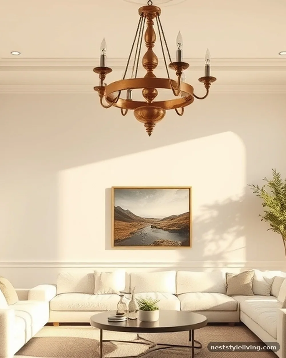 Aged Brass Lighting Fixtures - 18 White Living Room Ideas That Feel Warm & Inviting