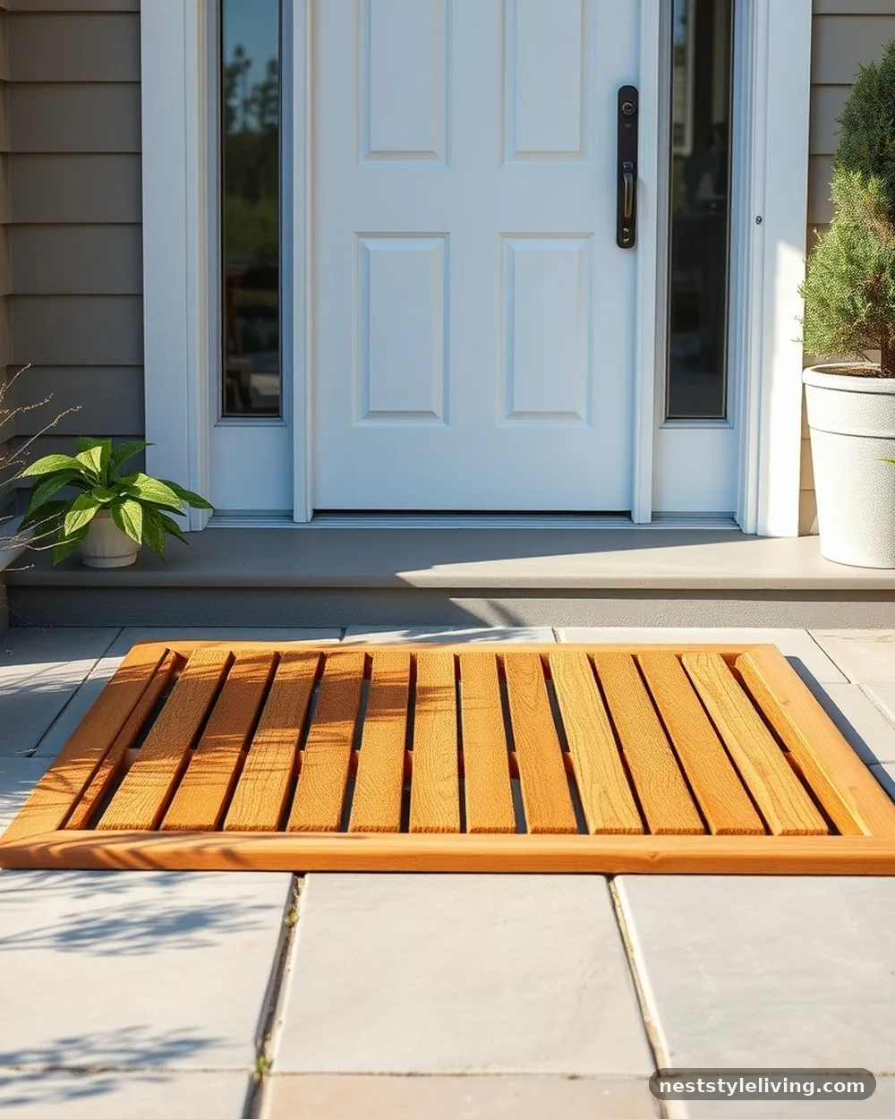 Cedar Slat Doormats - 17 Winter Porch Ideas for a Cozy Seasonal Welcome