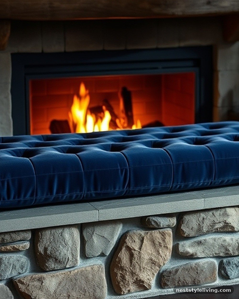 5. Deep Velvet Hearth Seating