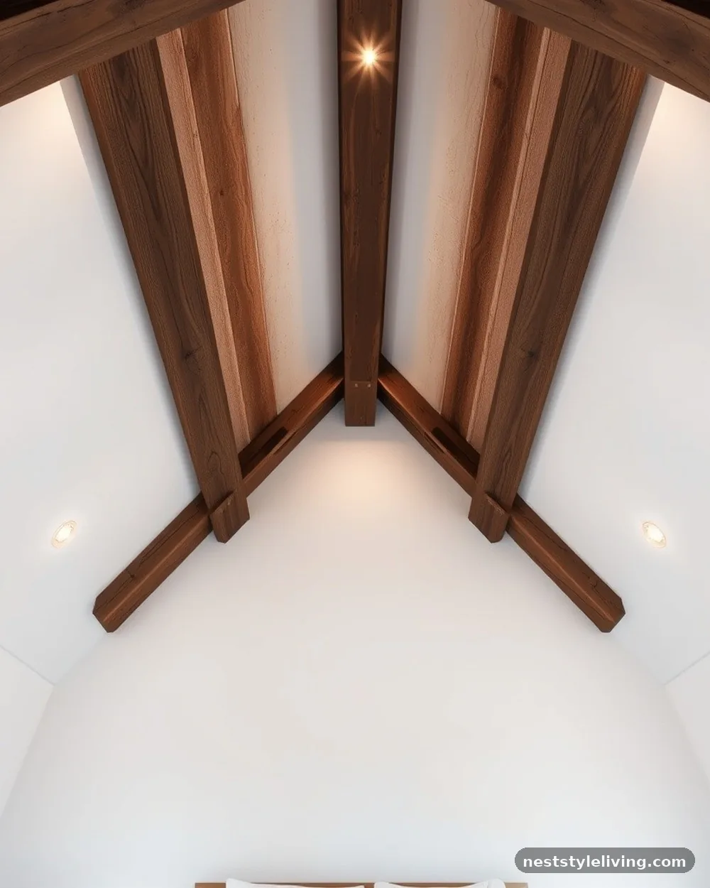 Exposed Wooden Ceiling Beams - 14 Cozy Farmhouse Bedroom Ideas You'll Want to Copy