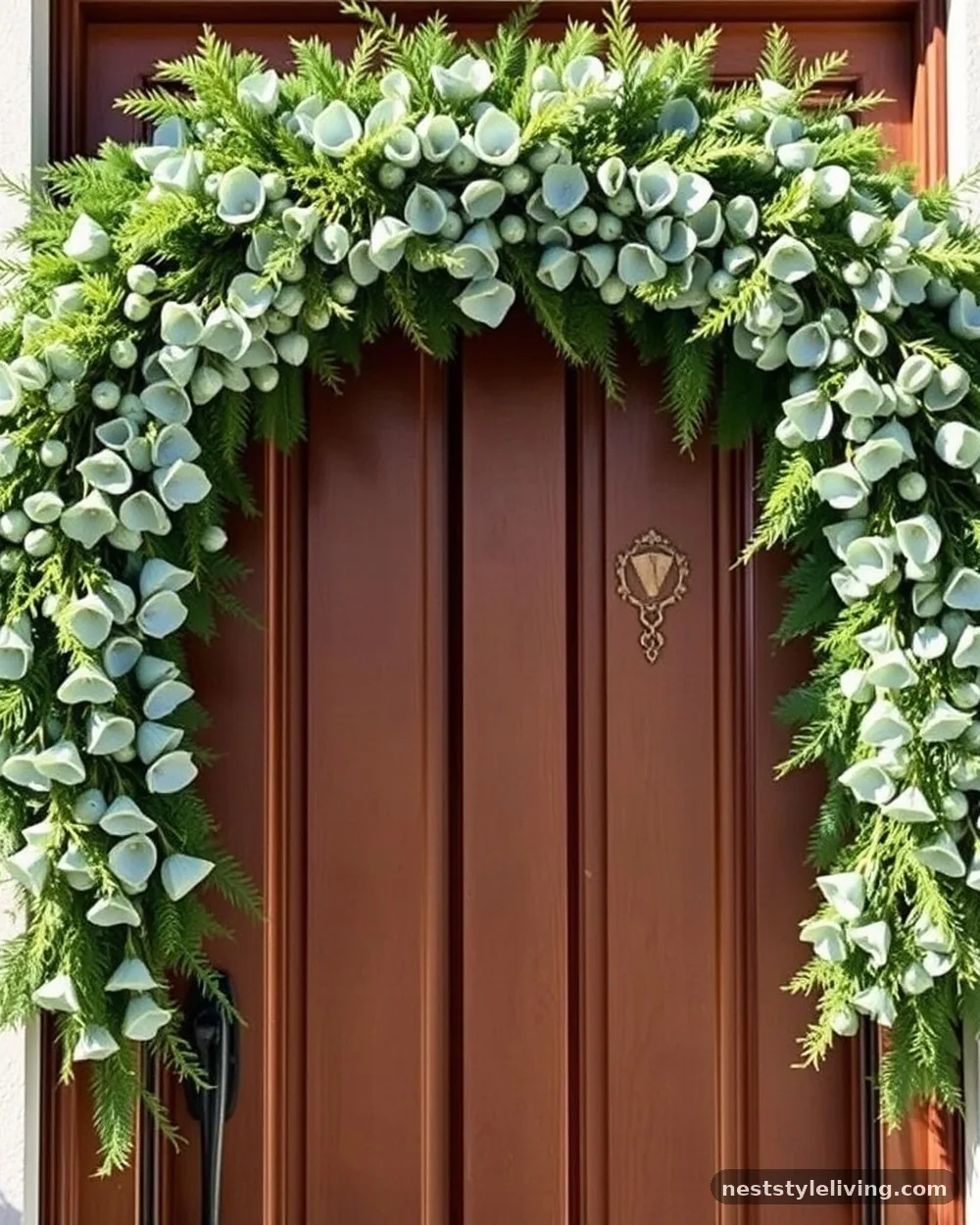 Fresh Eucalyptus and Pine Swags - 20 Timeless Christmas Home Ideas for Cozy Holidays