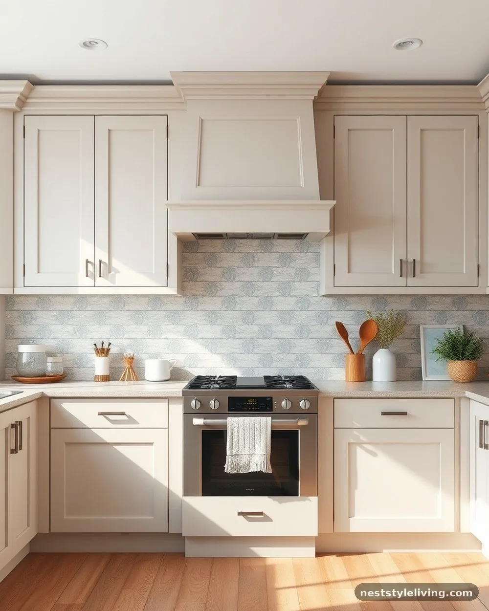Greige Shaker Cabinetry - 15 Warm Neutral Kitchen Ideas for a Cozy Stylish Look
