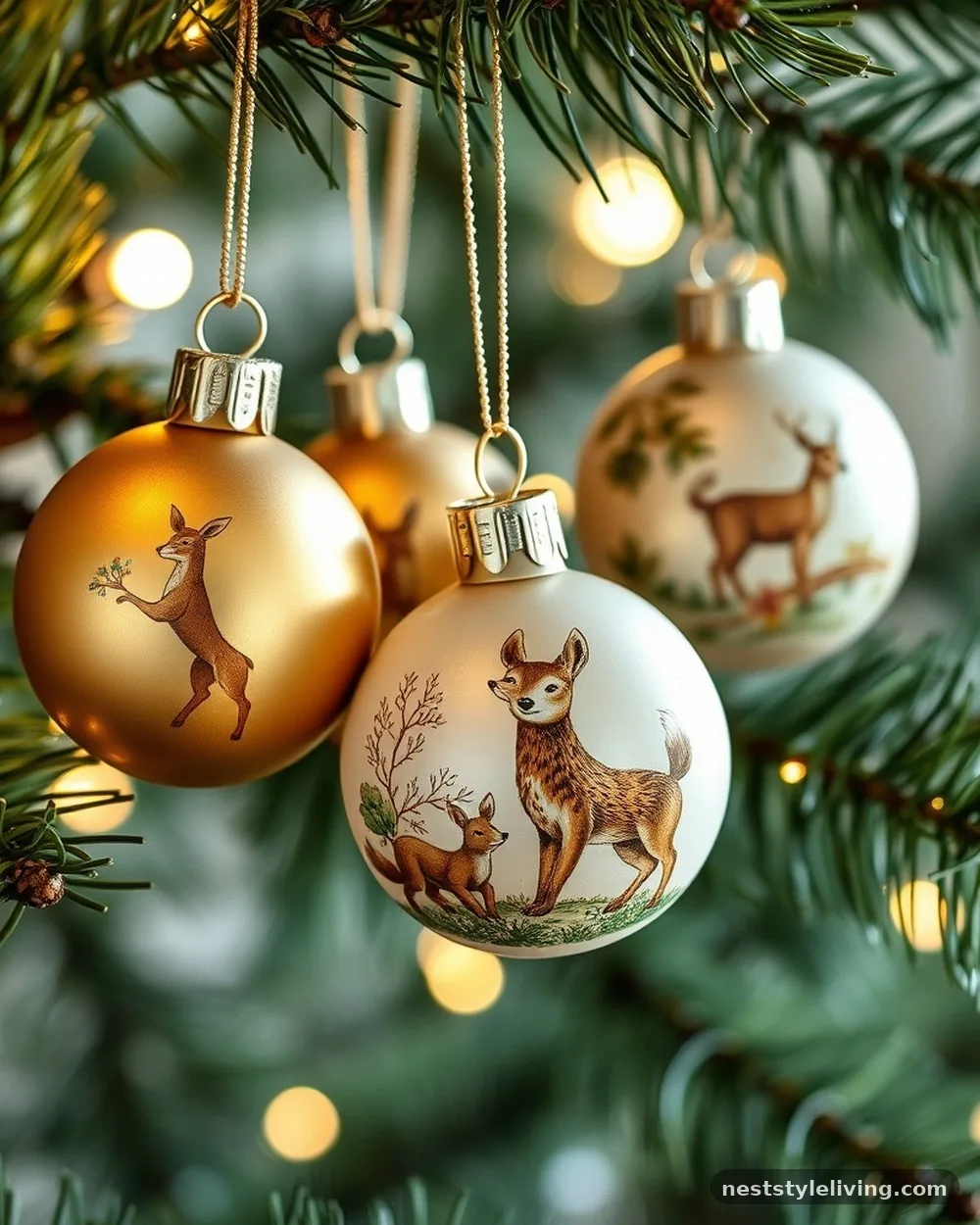 Hand-Painted Ornament Clusters - 18 Ralph Lauren Inspired Christmas Ideas to Recreate