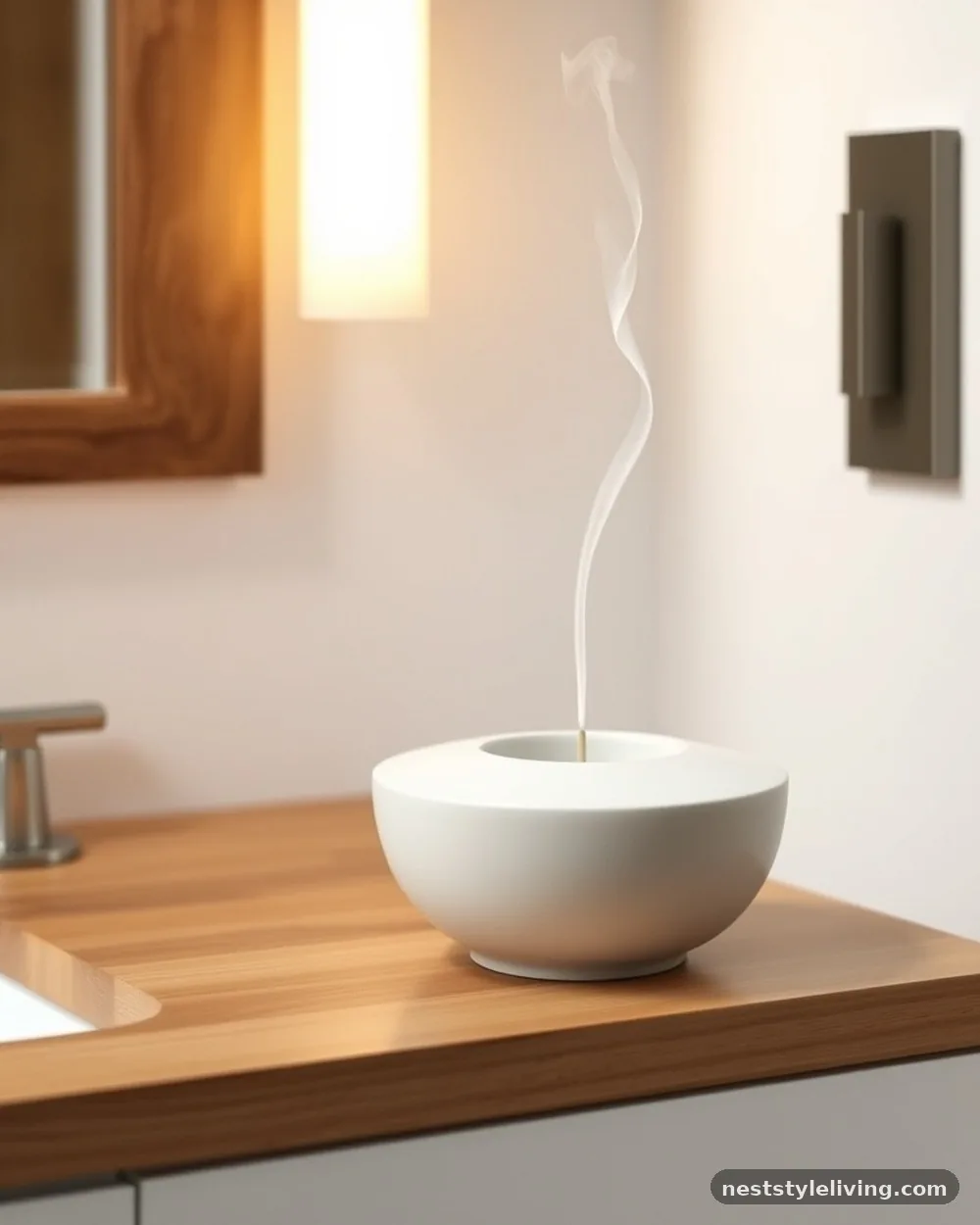 Minimalist Ceramic Incense Burners - 18 Bathroom Counter Decor Ideas for an Instant Glow-Up