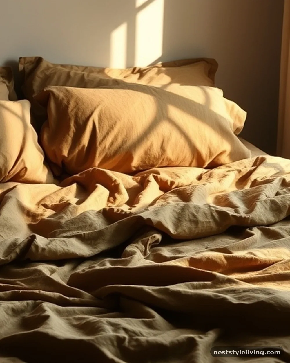 Natural Linen Bedding - 14 Minimalist Bedroom Ideas That Feel Calm and Cozy