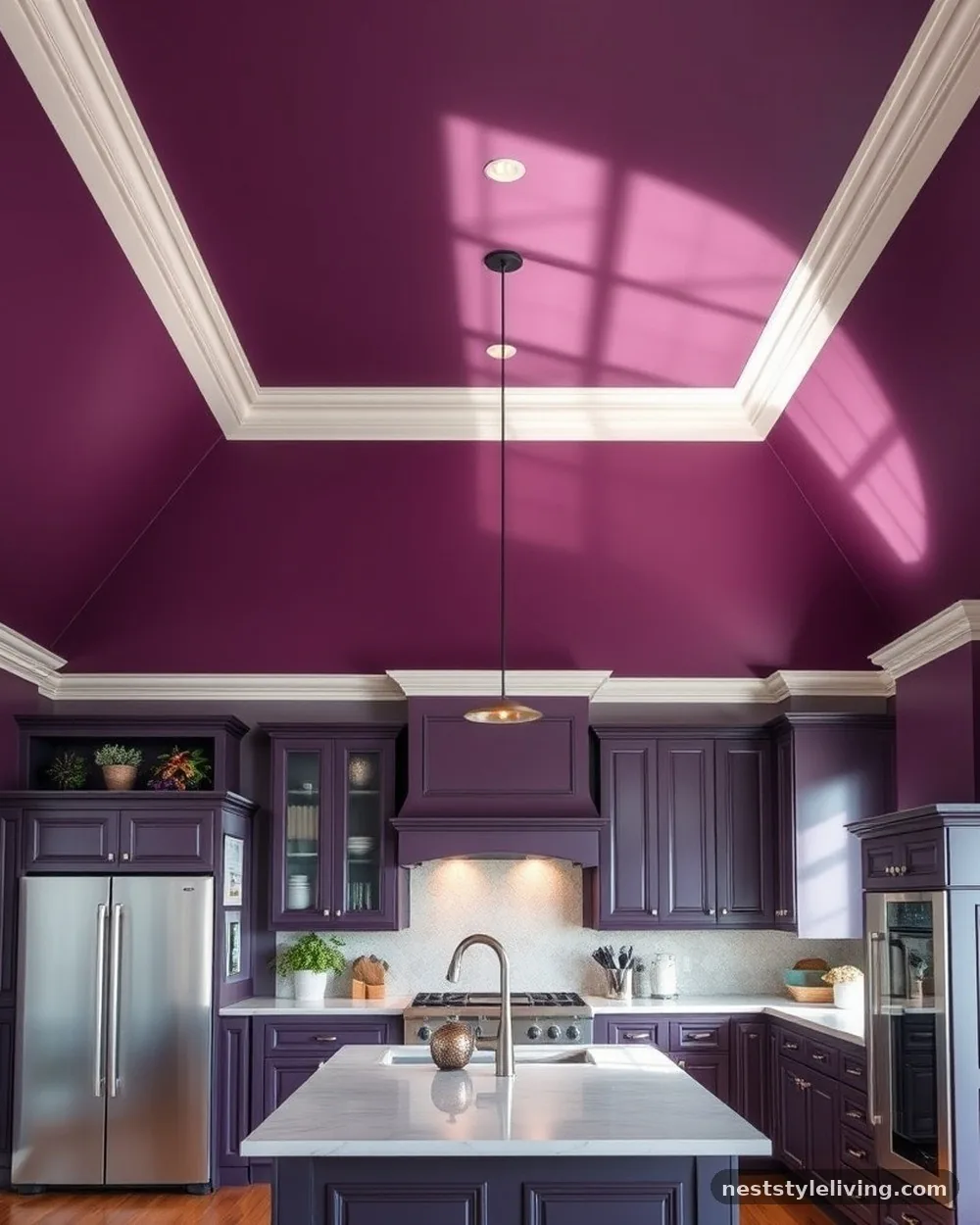 Painted Ceiling Accents - 15 Colorful Kitchen Ideas That Make Your Space Pop