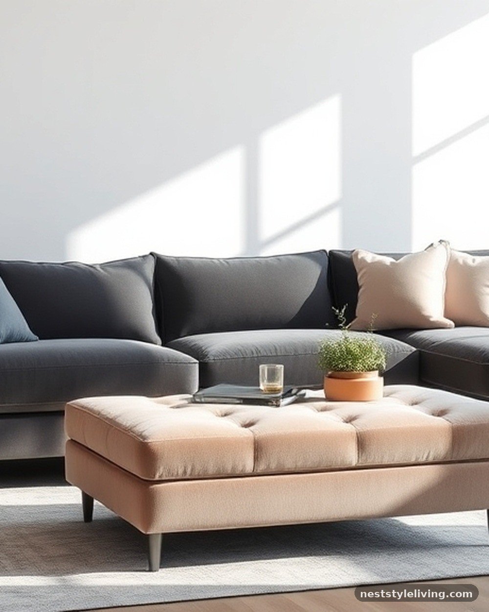 5. Slate Gray and Pale Blush
