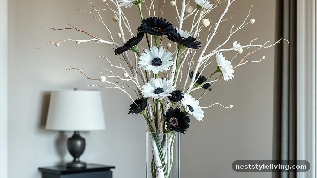 Anemones and Bare Birch Branches - 18 Winter Floral Arrangements for a Magical Home