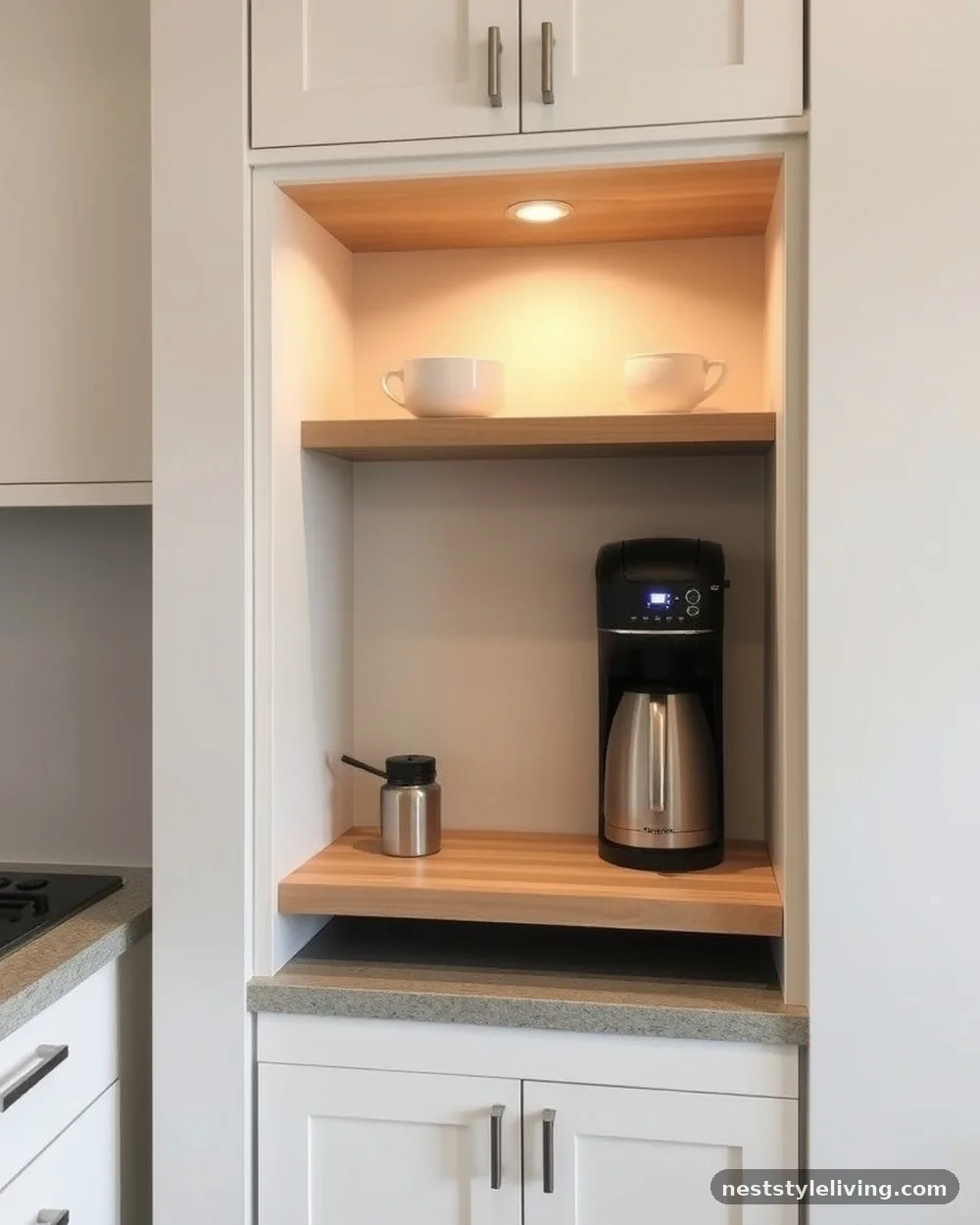 Built-in Niche Conversion - 21 Coffee Bar at Home Ideas for a Stylish Cozy Space